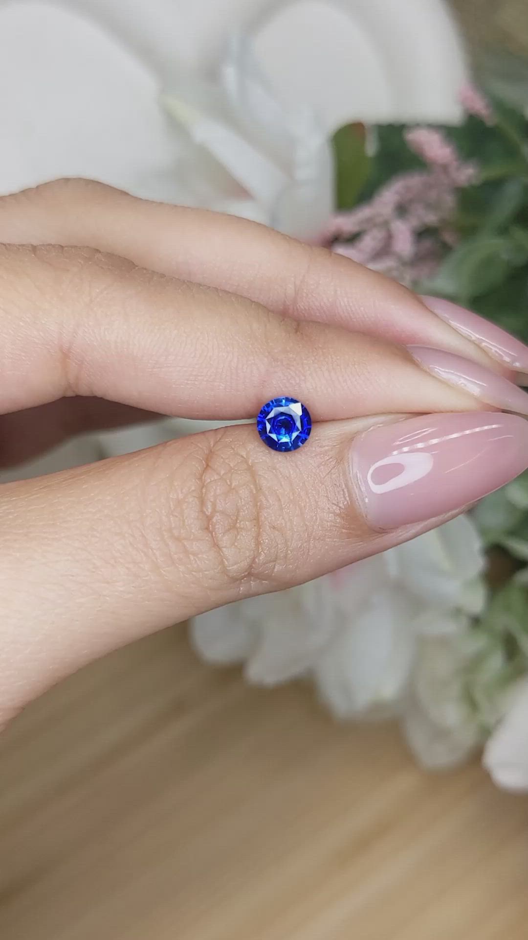 0.70 Ct. Blue Sapphire from Ceylon (Sri Lanka) Size Video