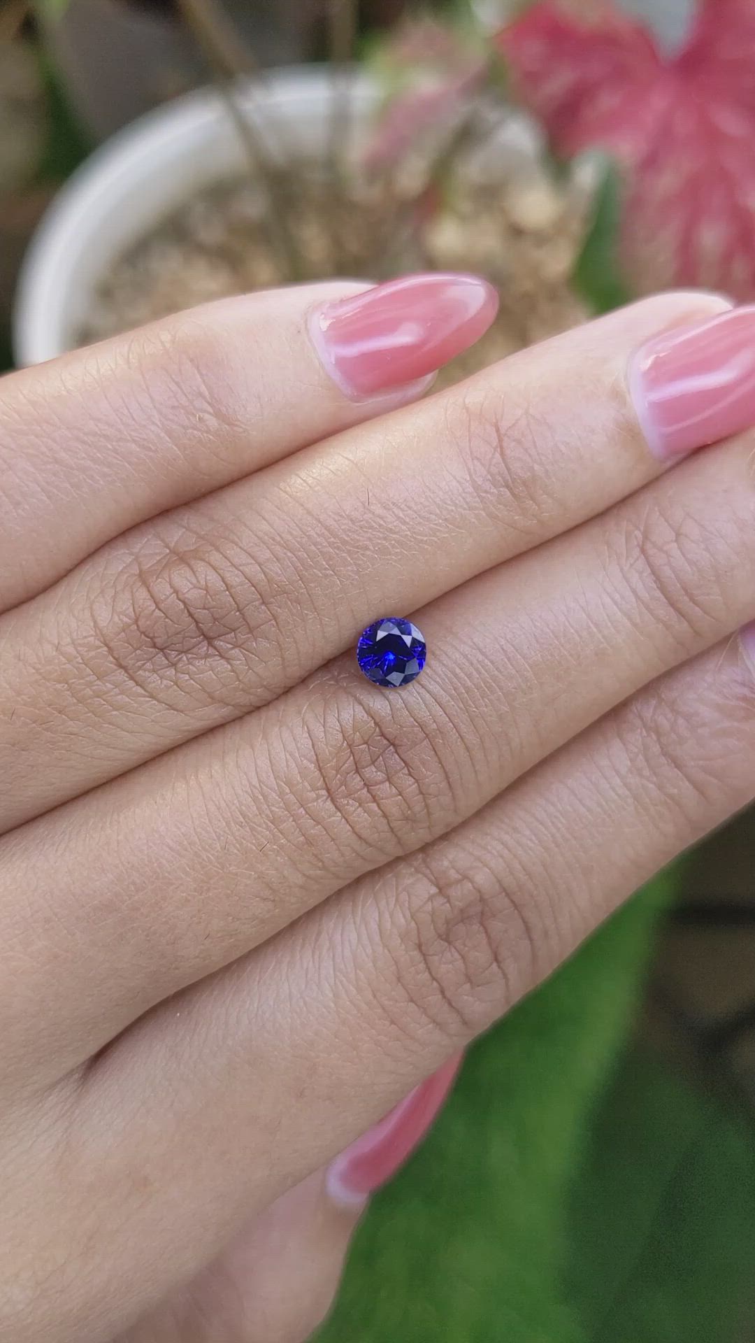 0.66 Ct. Blue Sapphire from Ceylon (Sri Lanka) Size Video