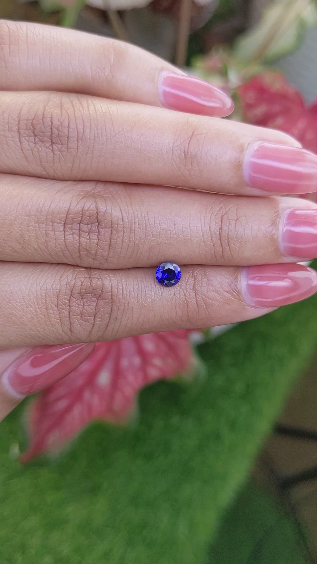 0.66 Ct. Blue Sapphire from Ceylon (Sri Lanka) Size Video