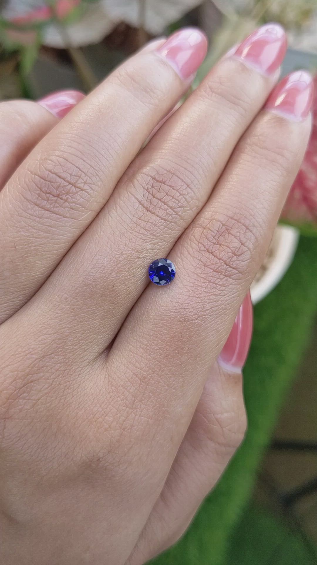 0.66 Ct. Blue Sapphire from Ceylon (Sri Lanka) Size Video