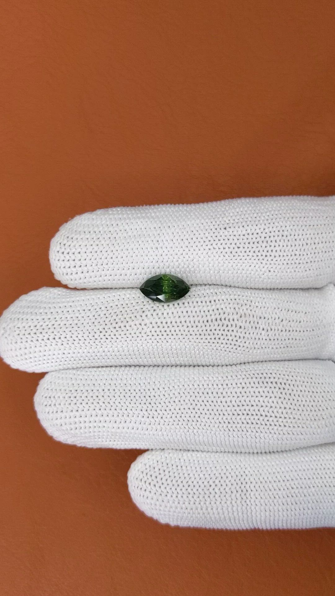 2.21 Ct. Green Sapphire from Ceylon (Sri Lanka) Size Video