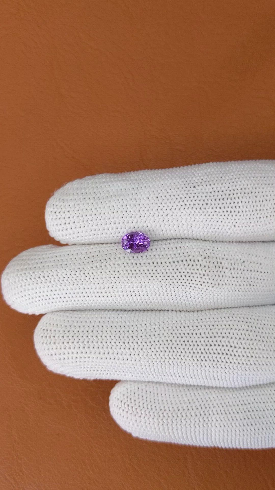 1.07 Ct. Purple Sapphire from Ceylon (Sri Lanka) Size Video
