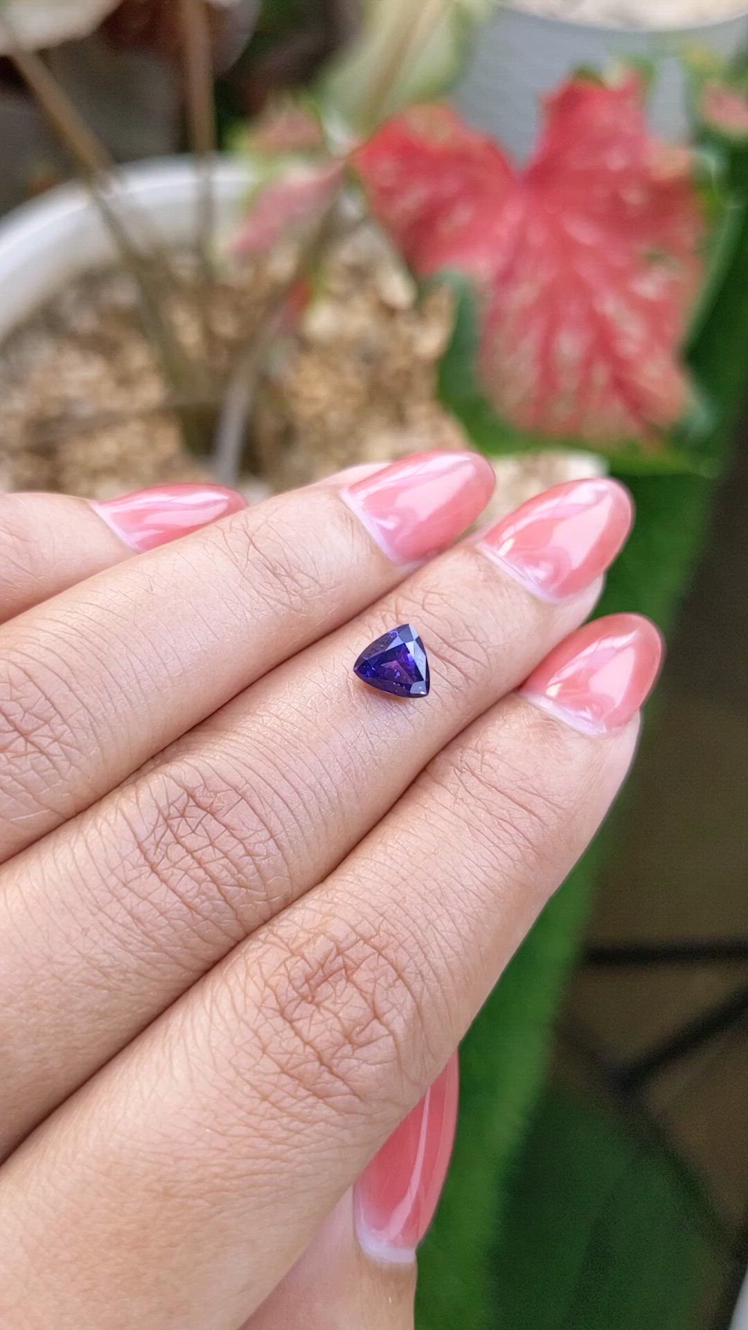 1.10 Ct. Bluish Purple Sapphire from Ceylon (Sri Lanka) Size Video