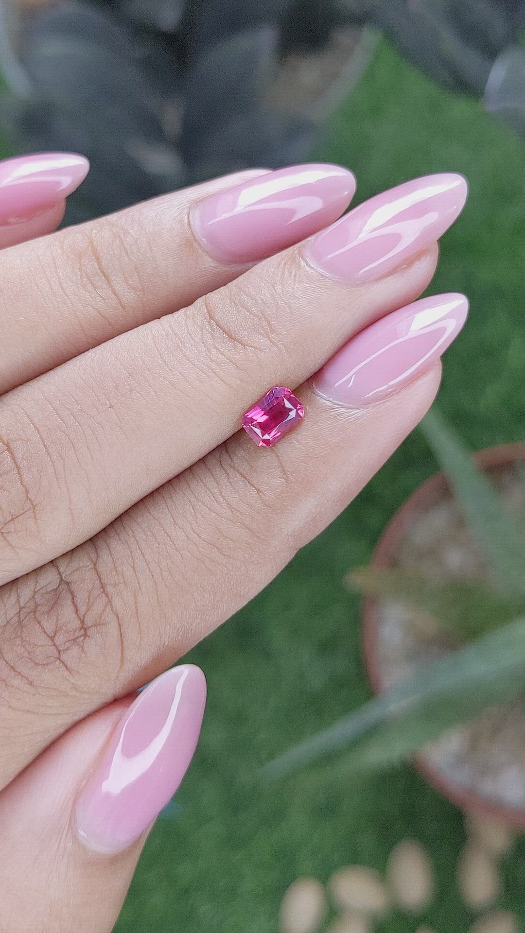 0.59 Ct. Purplish Pink Sapphire from Tanzania Size Video