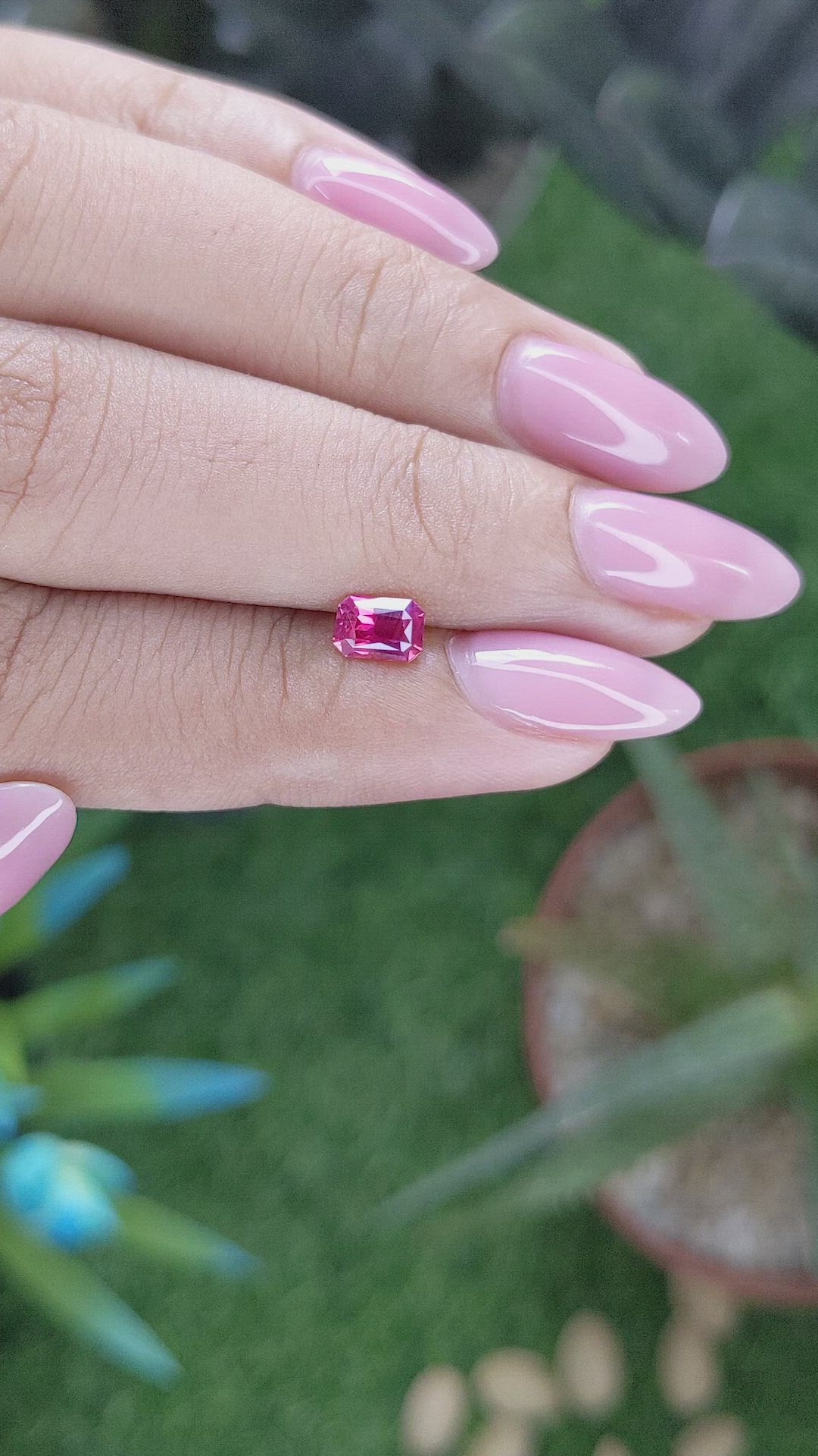 0.59 Ct. Purplish Pink Sapphire from Tanzania Size Video