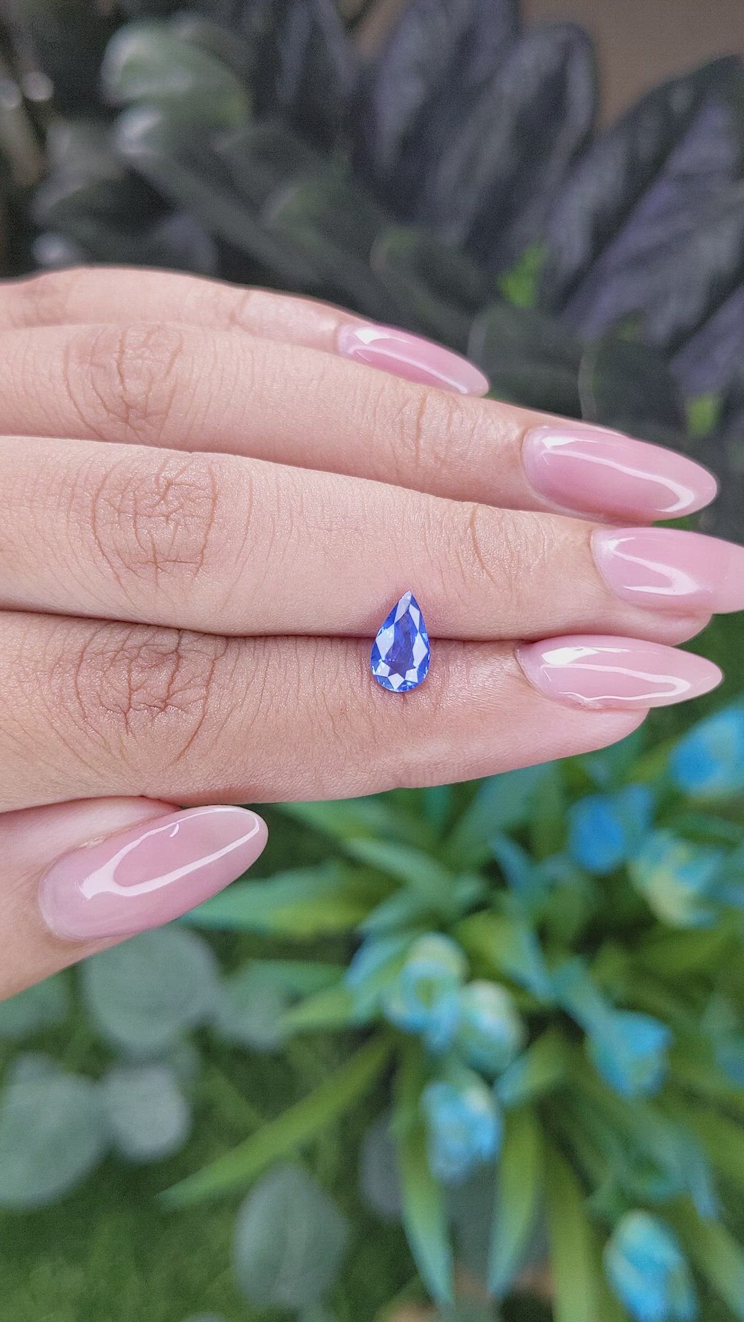 1.04 Ct. Blue Sapphire from Africa Size Video