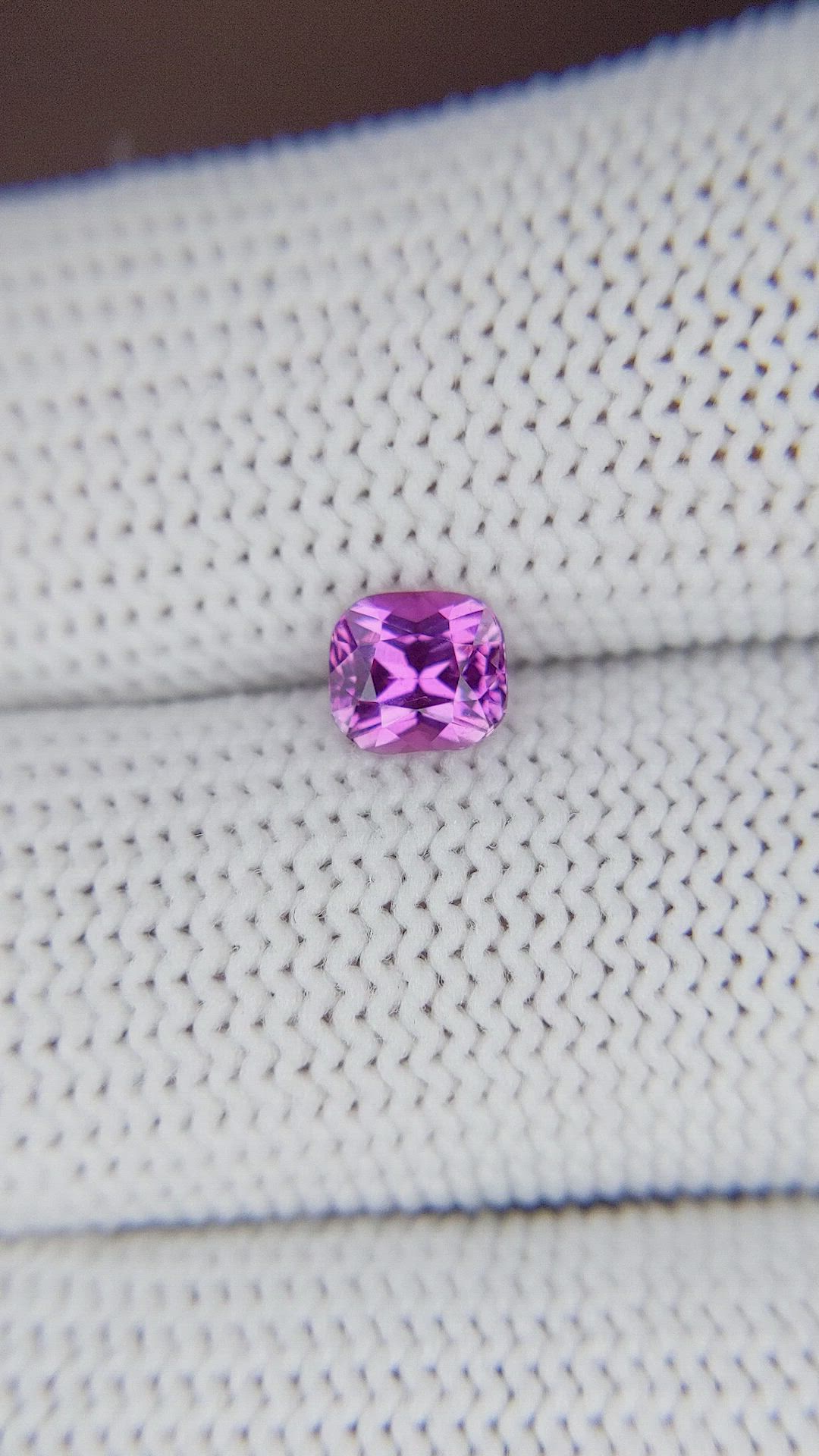 0.79 Ct. Purplish Pink Sapphire from Africa Size Video