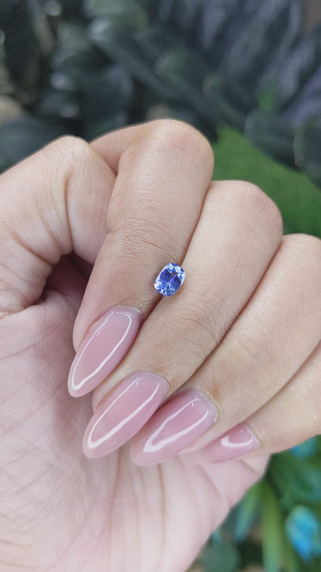 0.59 Ct. Blue Sapphire from Africa Size Video