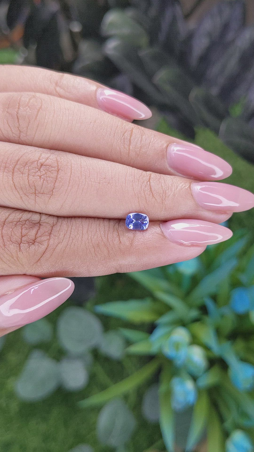 0.59 Ct. Blue Sapphire from Africa Size Video