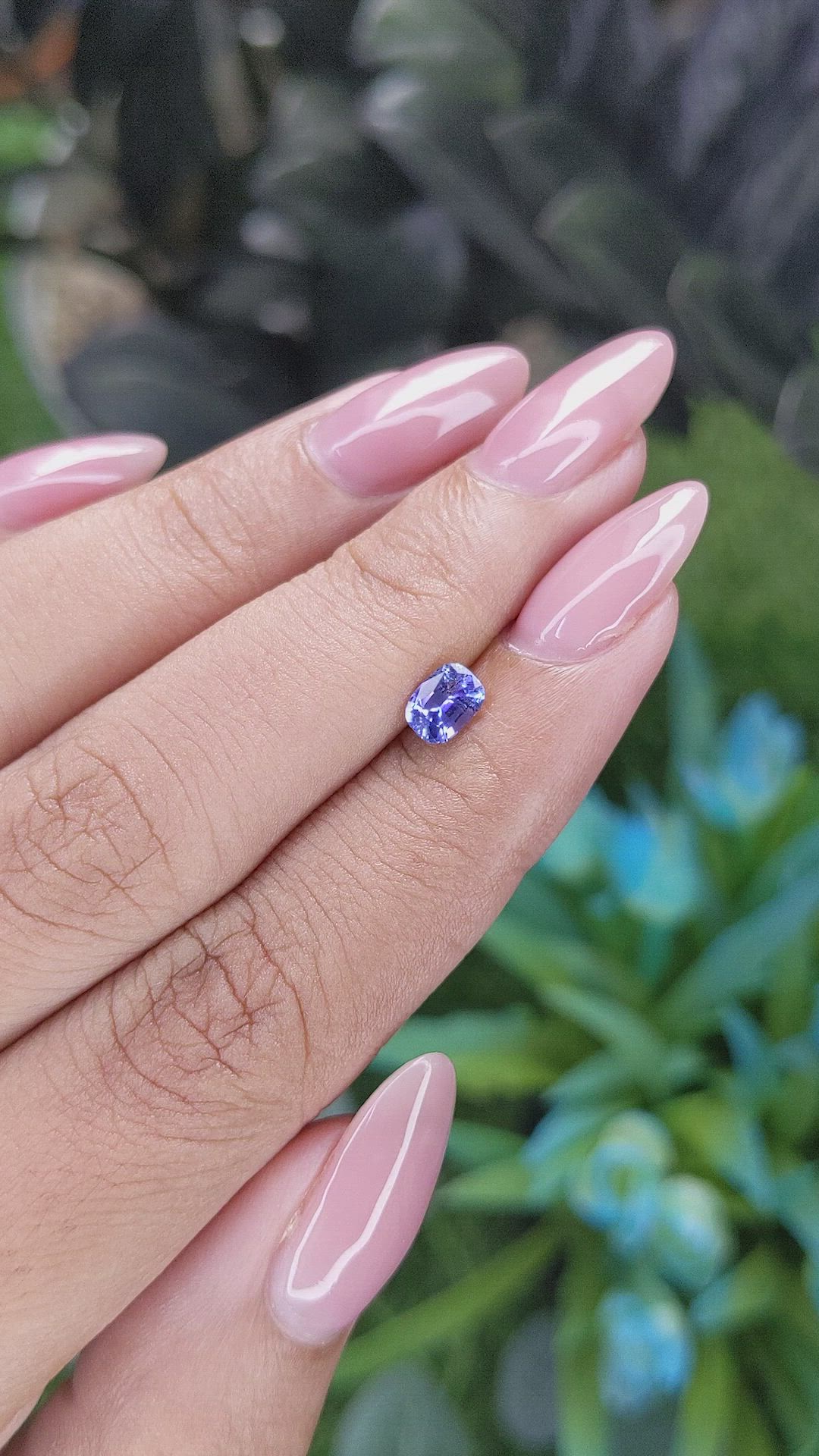 0.59 Ct. Blue Sapphire from Africa Size Video