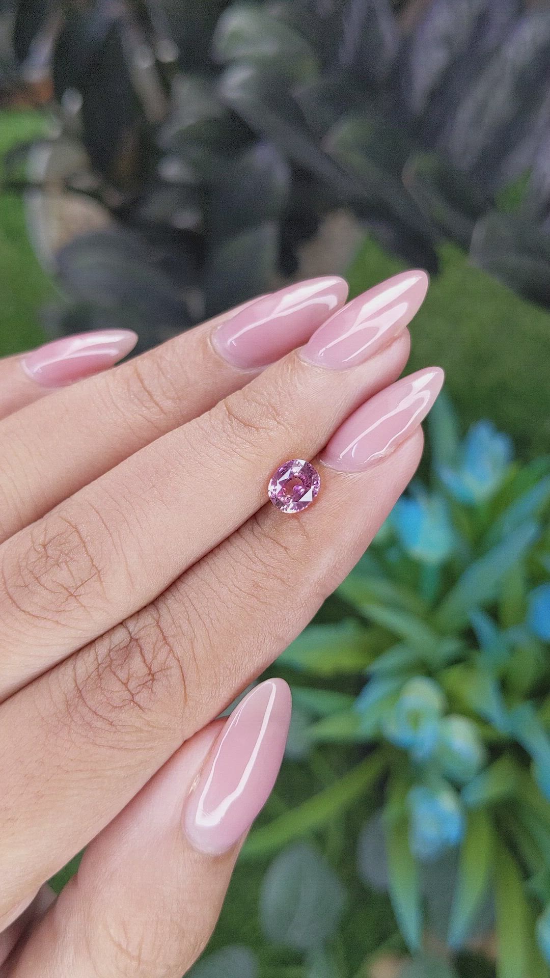 1.01 Ct. Purplish Pink Sapphire from Africa Size Video