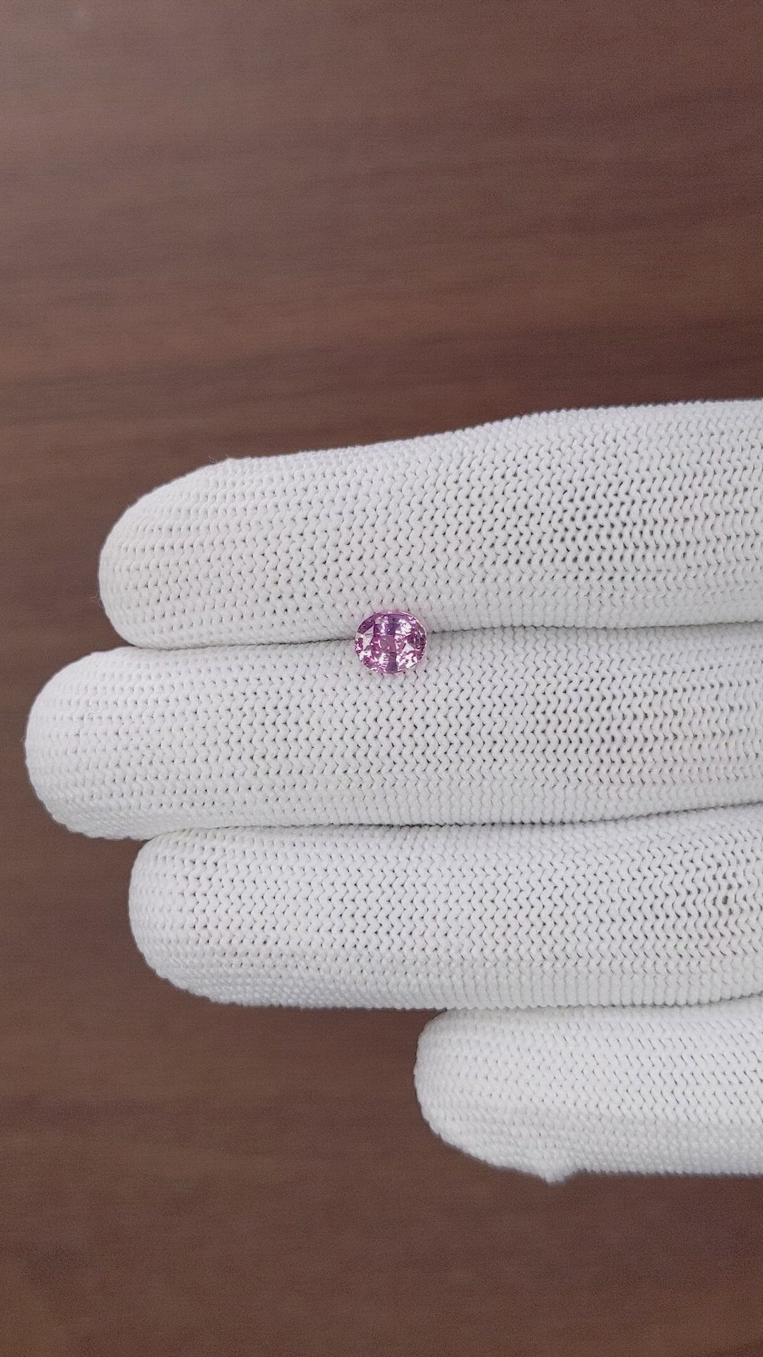 1.01 Ct. Purplish Pink Sapphire from Africa Size Video
