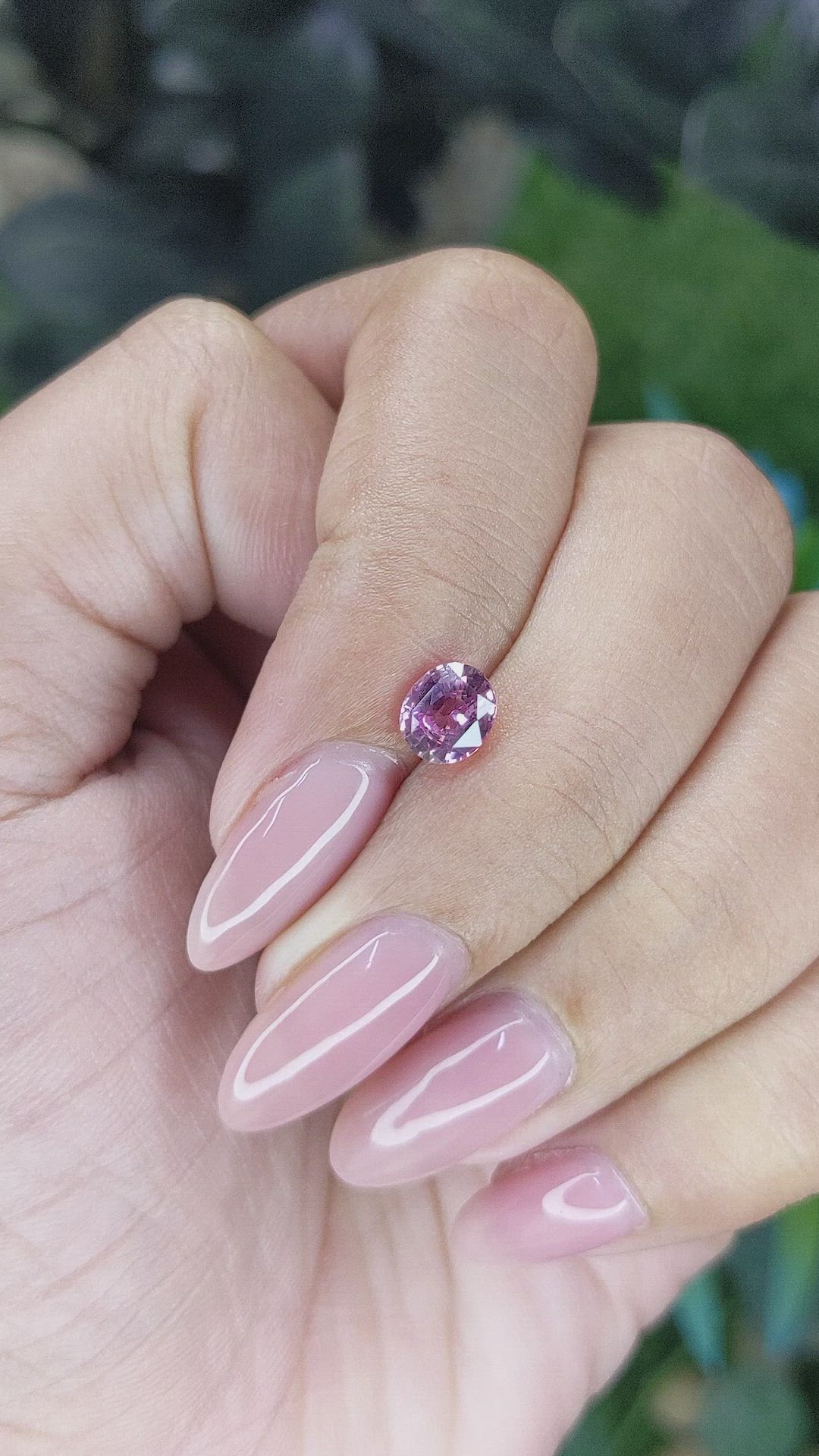 1.01 Ct. Purplish Pink Sapphire from Africa Size Video