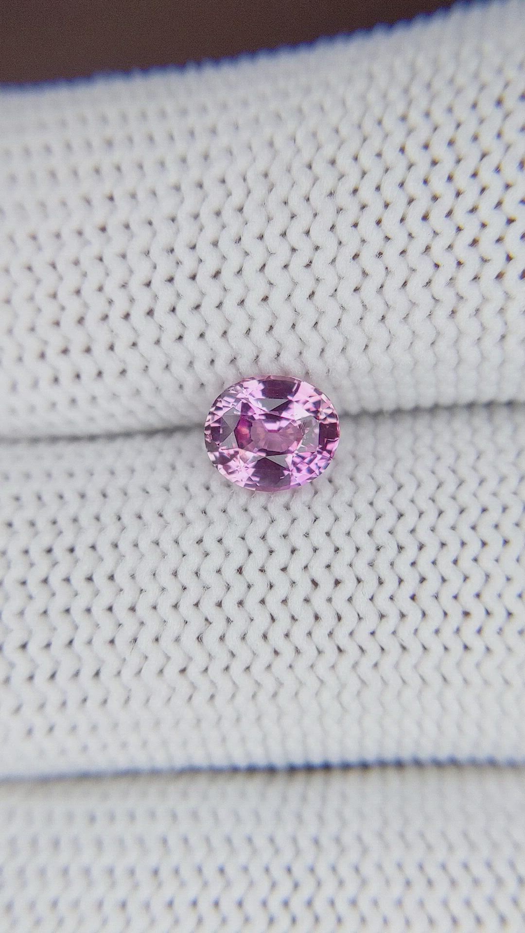 1.01 Ct. Purplish Pink Sapphire from Africa Size Video