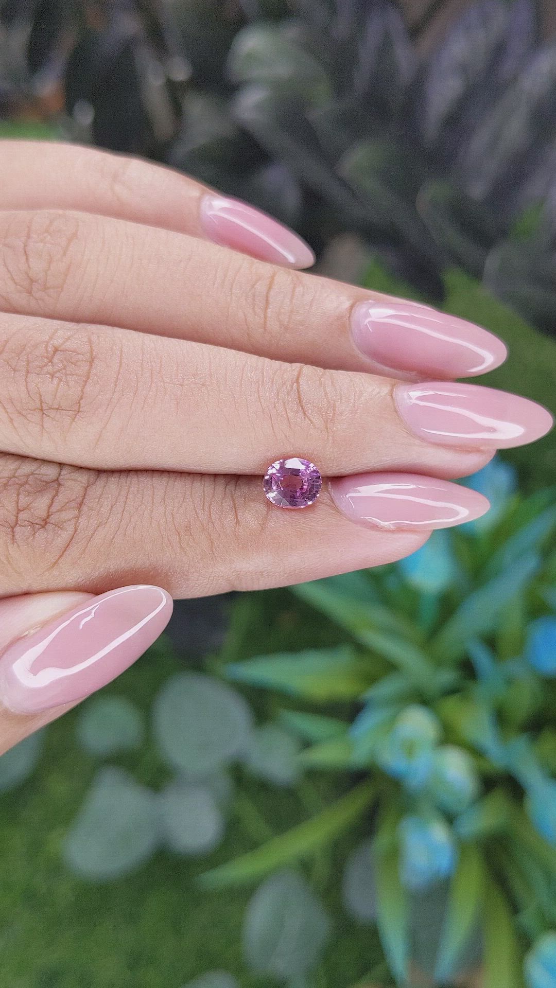 1.01 Ct. Purplish Pink Sapphire from Africa Size Video