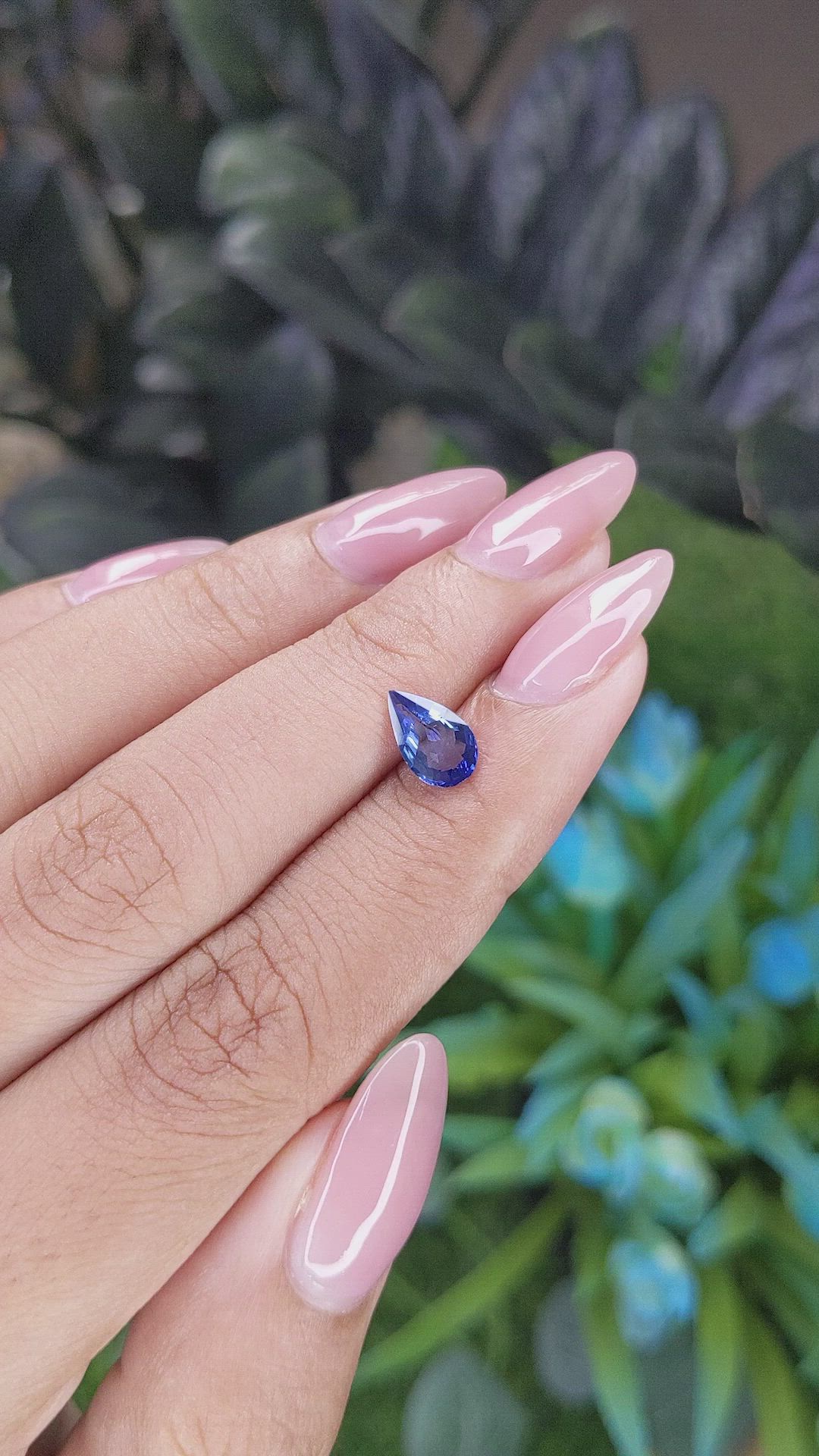 0.95 Ct. Blue Sapphire from Africa Size Video