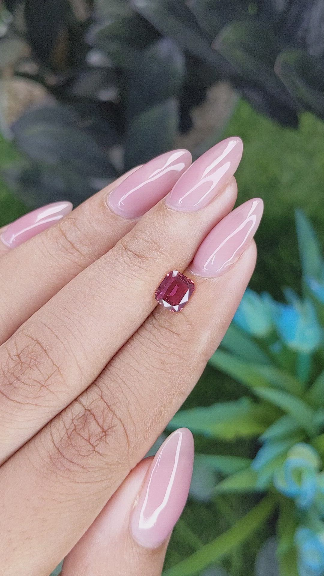 0.97 Ct. Reddish Pink Sapphire from Africa Size Video