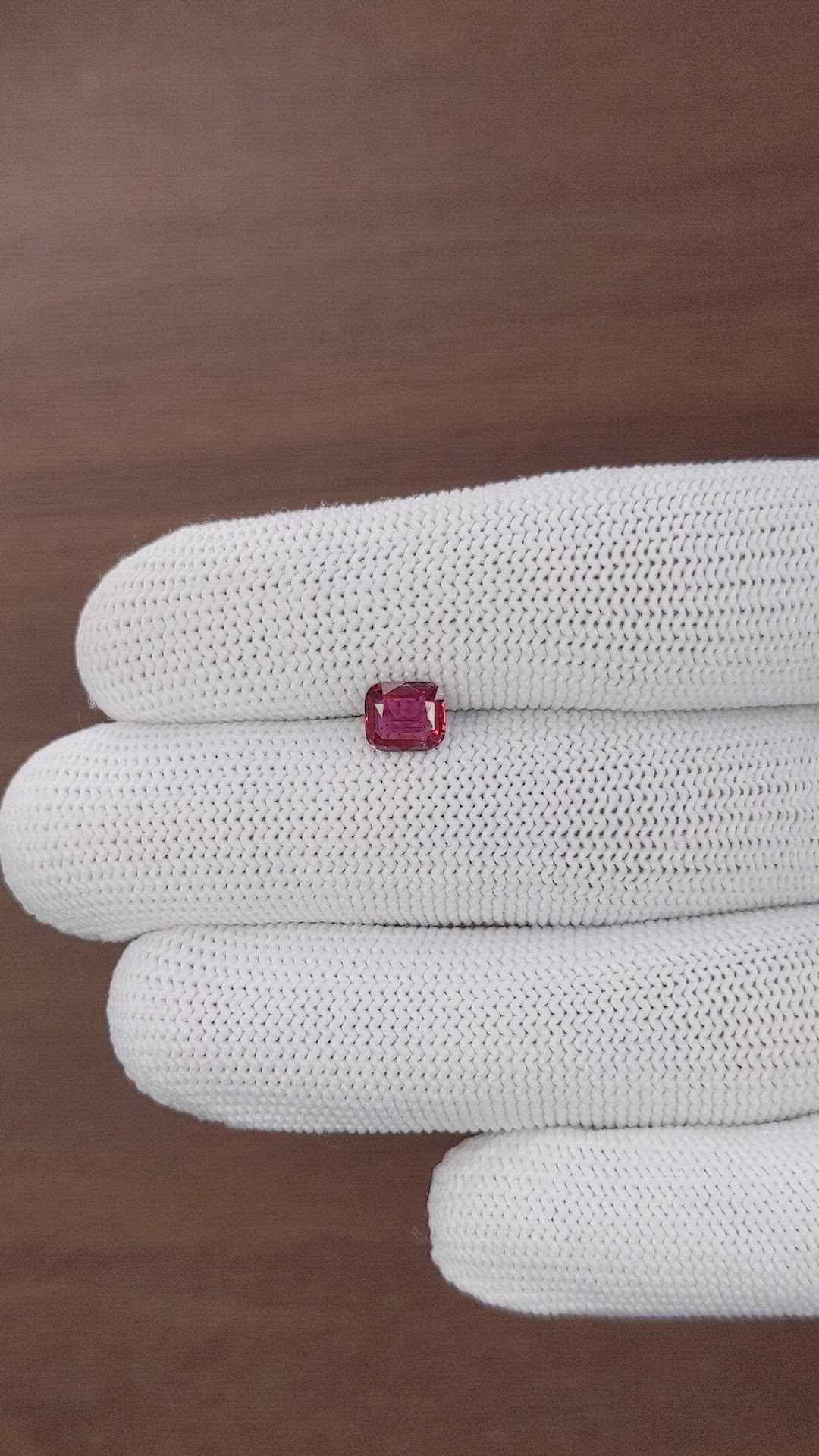 0.97 Ct. Reddish Pink Sapphire from Africa Size Video