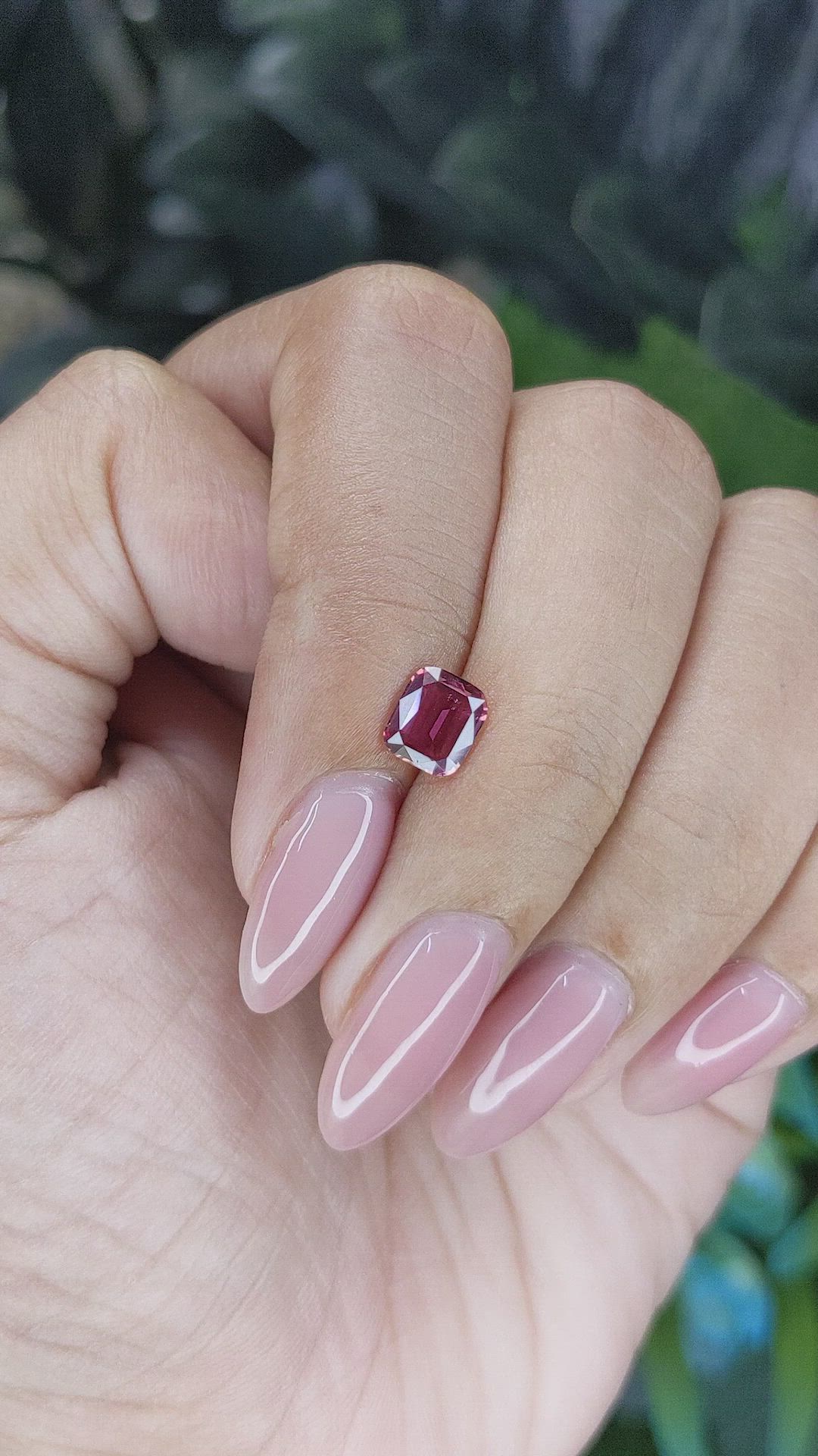 0.97 Ct. Reddish Pink Sapphire from Africa Size Video
