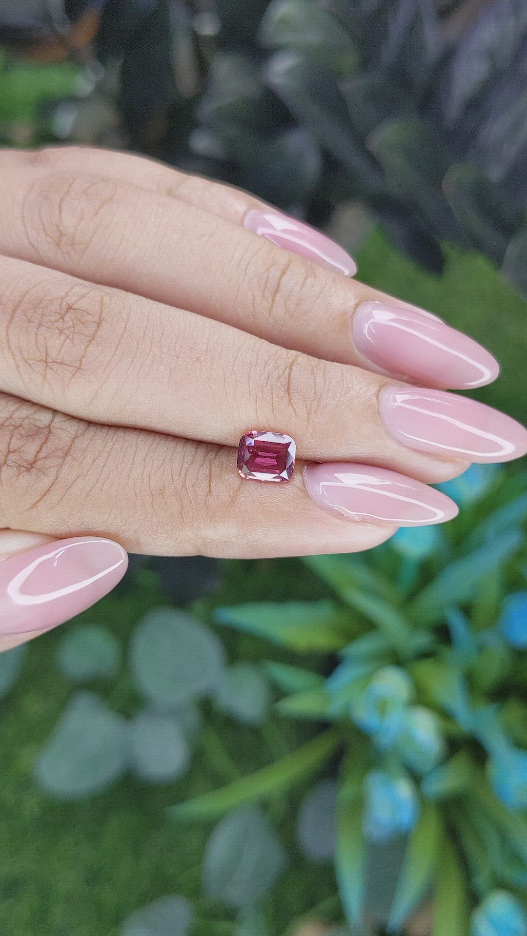 0.97 Ct. Reddish Pink Sapphire from Africa Size Video