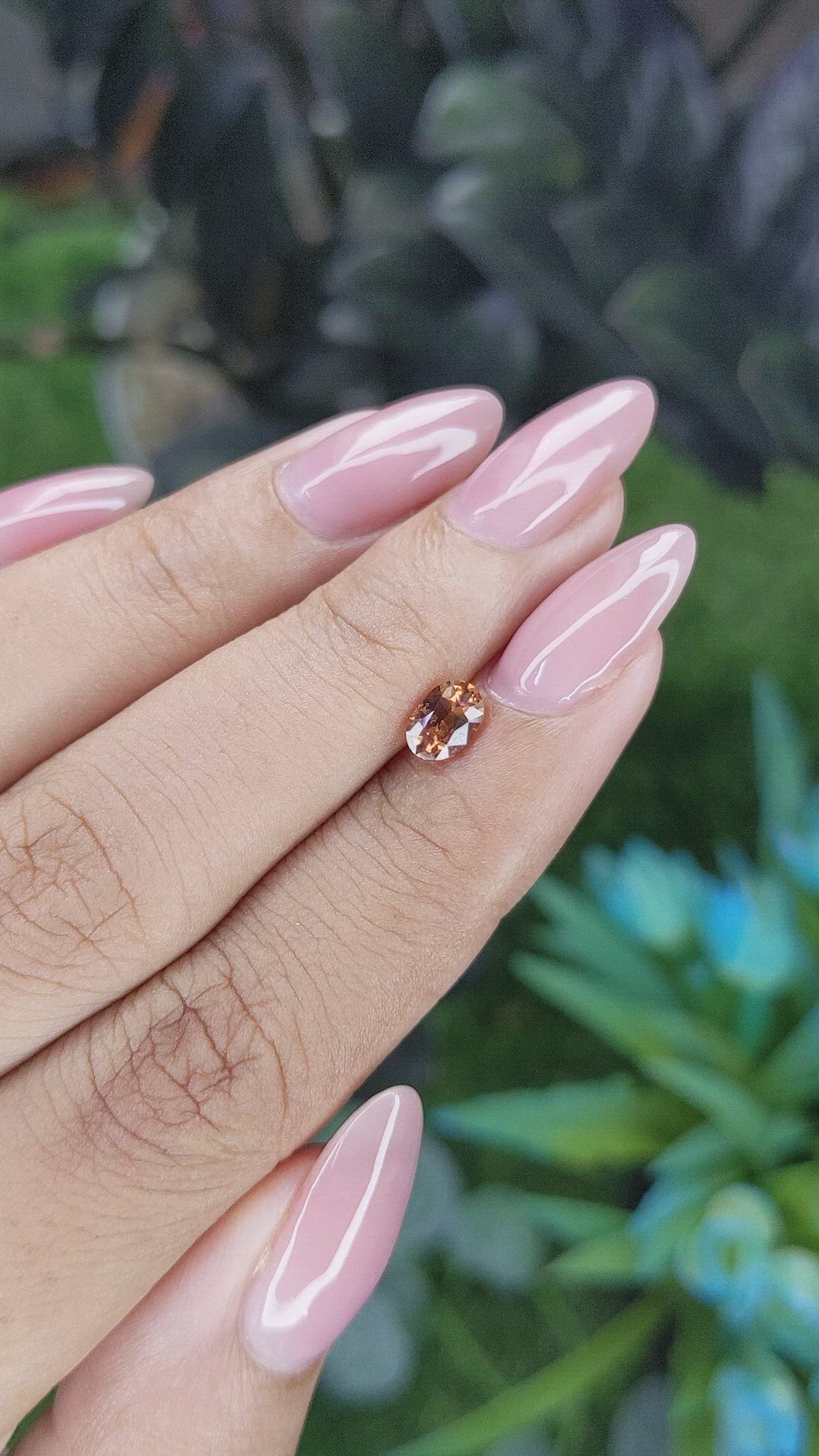 0.64 Ct. Orangish Brown Sapphire from Africa Size Video