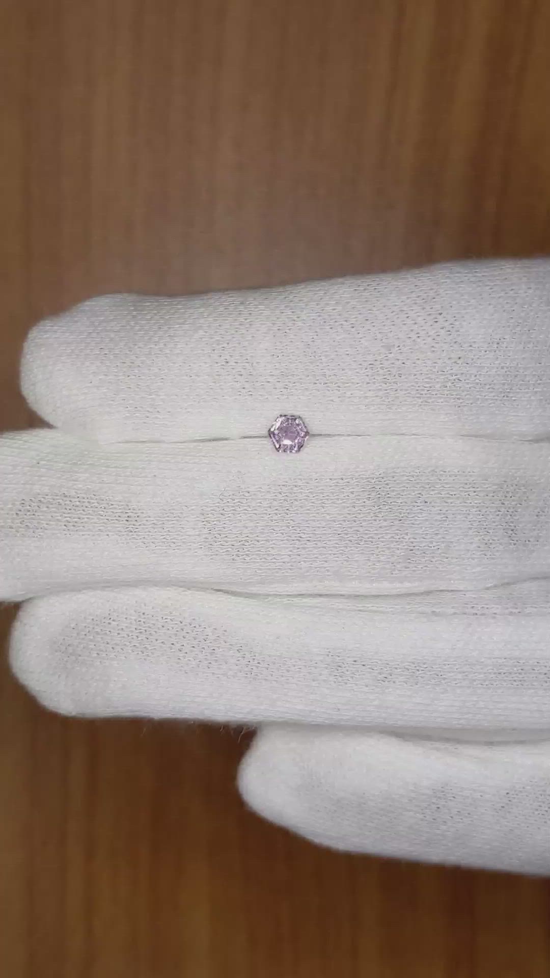 0.30 Ct. Pink Sapphire from Ceylon (Sri Lanka) Size Video