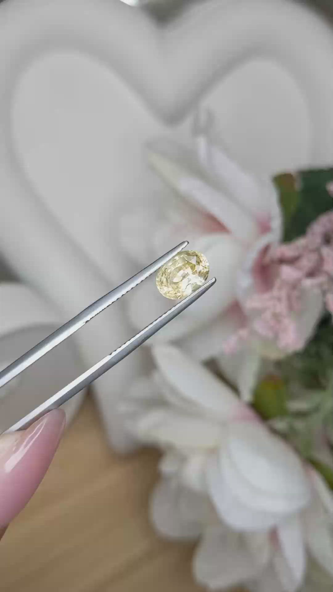 2.02 Ct. Yellow Sapphire from Ceylon (Sri Lanka) Size Video