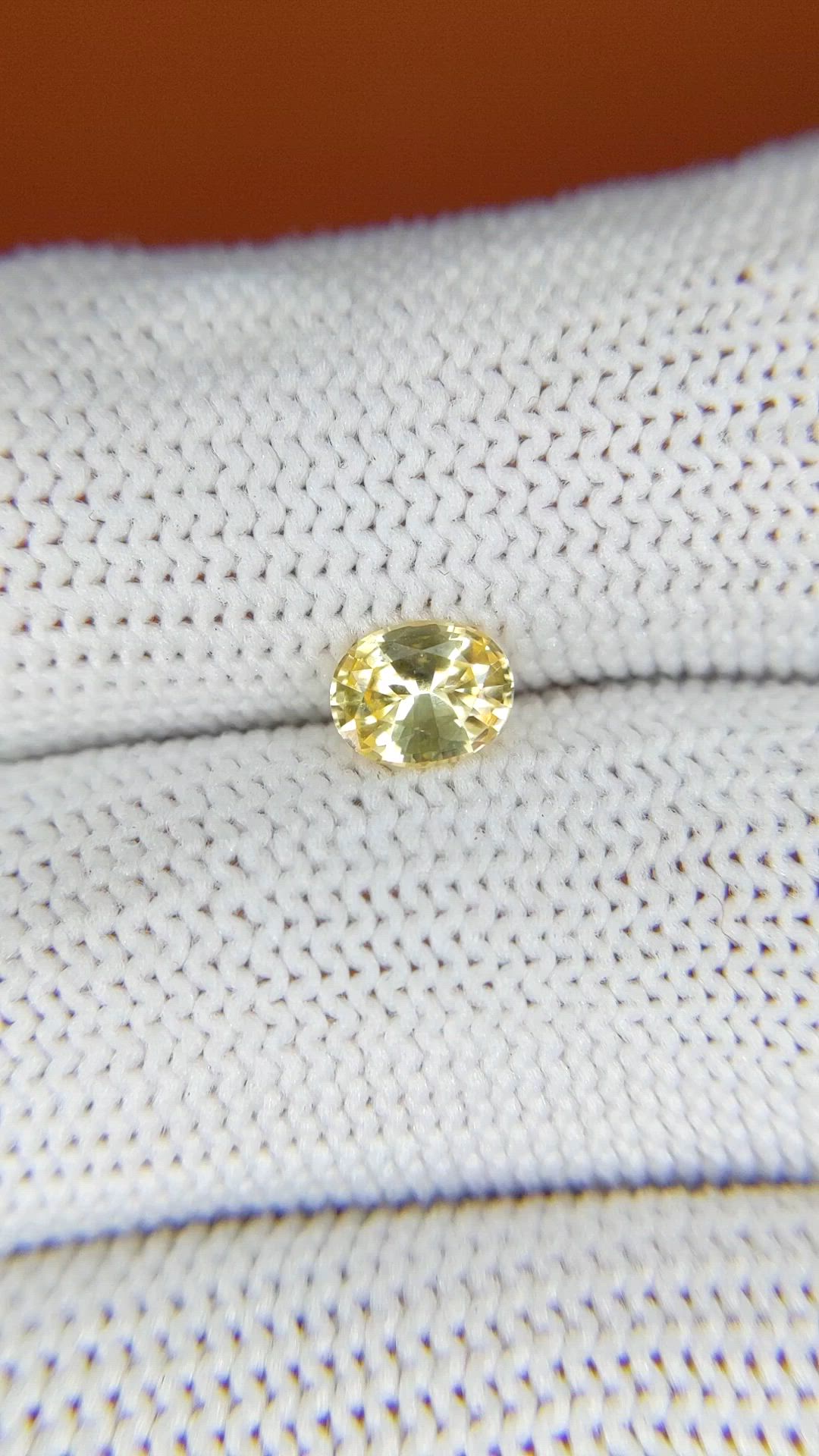 0.63 Ct. Yellow Sapphire from Ceylon (Sri Lanka) Size Video