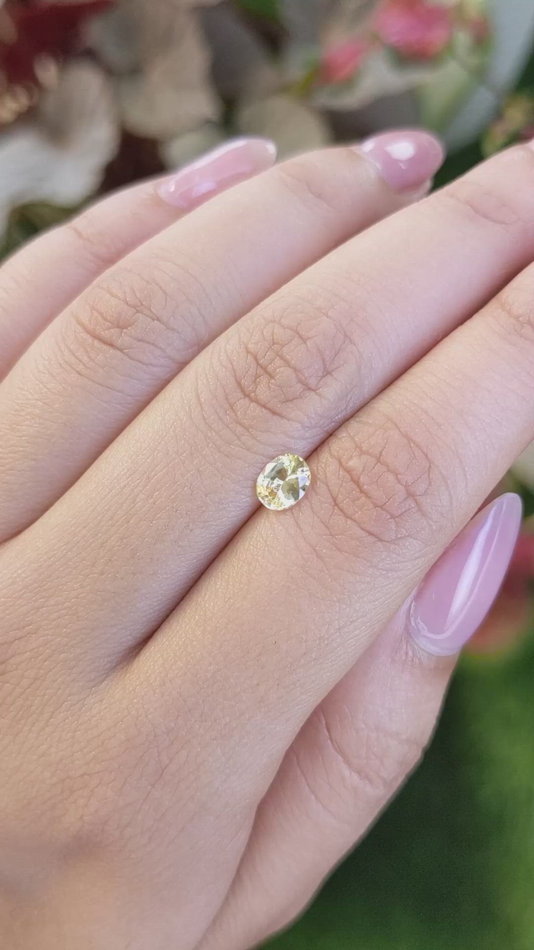 0.63 Ct. Yellow Sapphire from Ceylon (Sri Lanka) Size Video