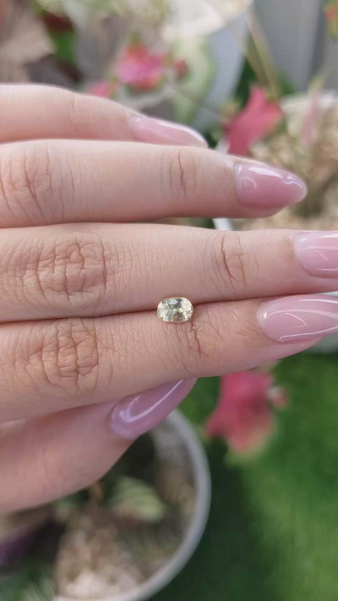 0.67 Ct. Yellow Sapphire from Ceylon (Sri Lanka) Size Video