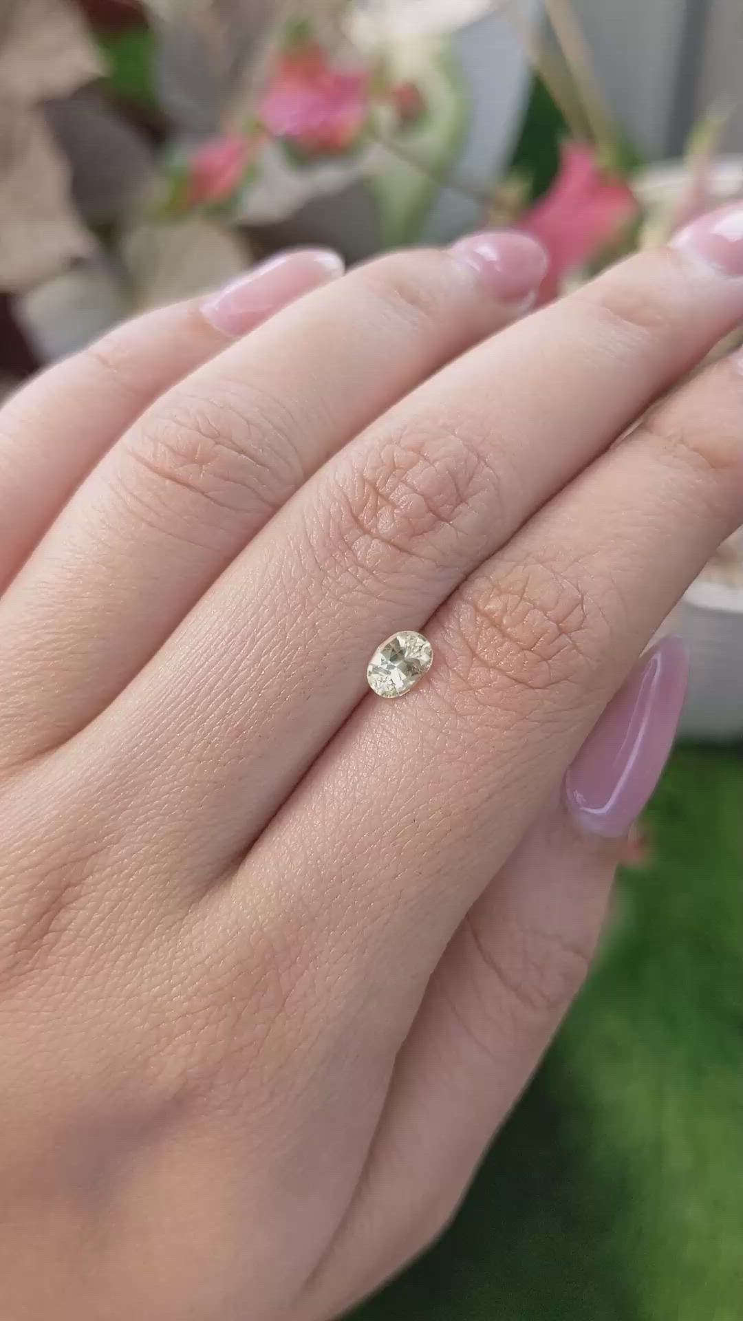 0.67 Ct. Yellow Sapphire from Ceylon (Sri Lanka) Size Video