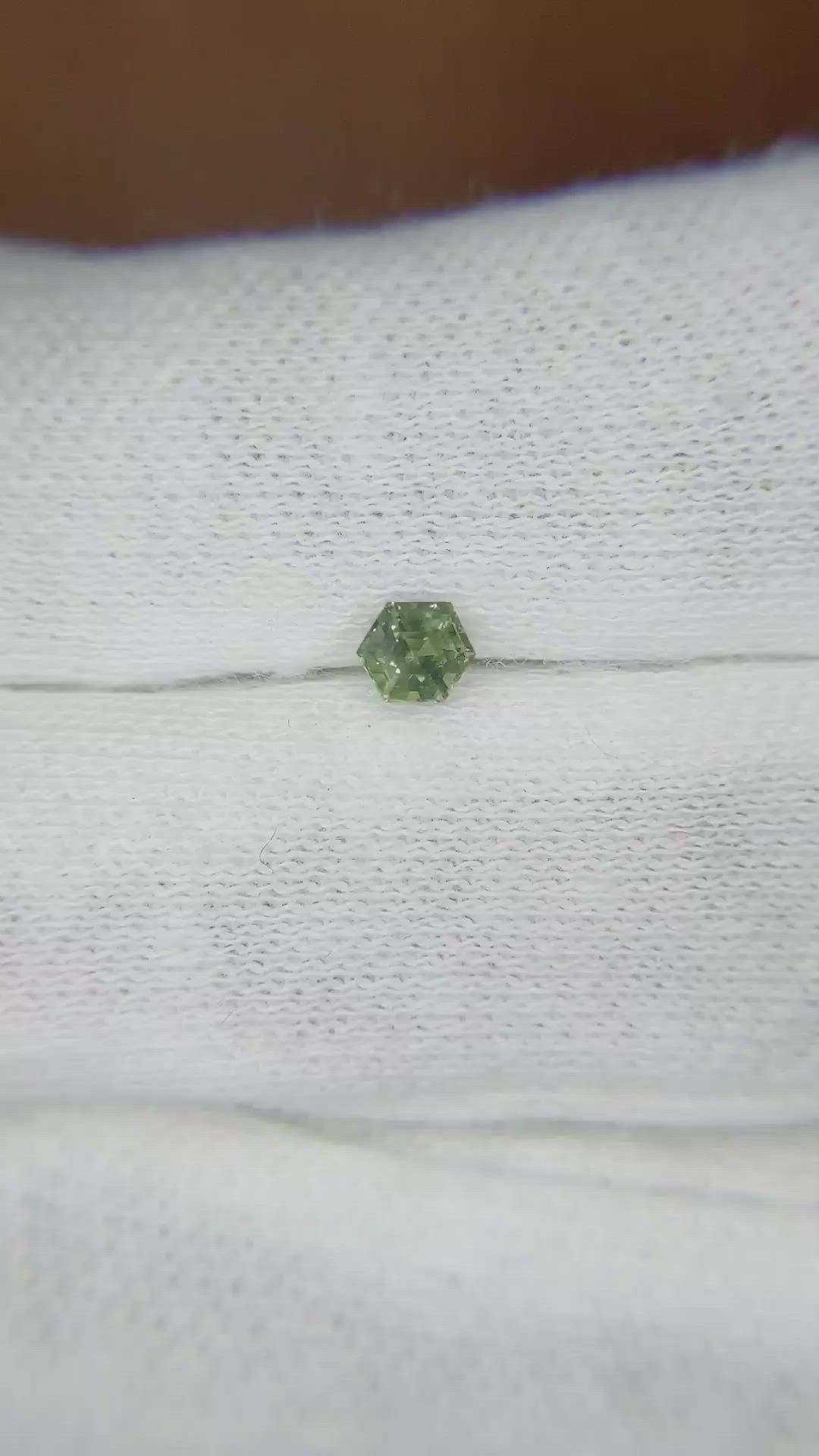 0.31 Ct. Green Sapphire from Ceylon (Sri Lanka) Size Video