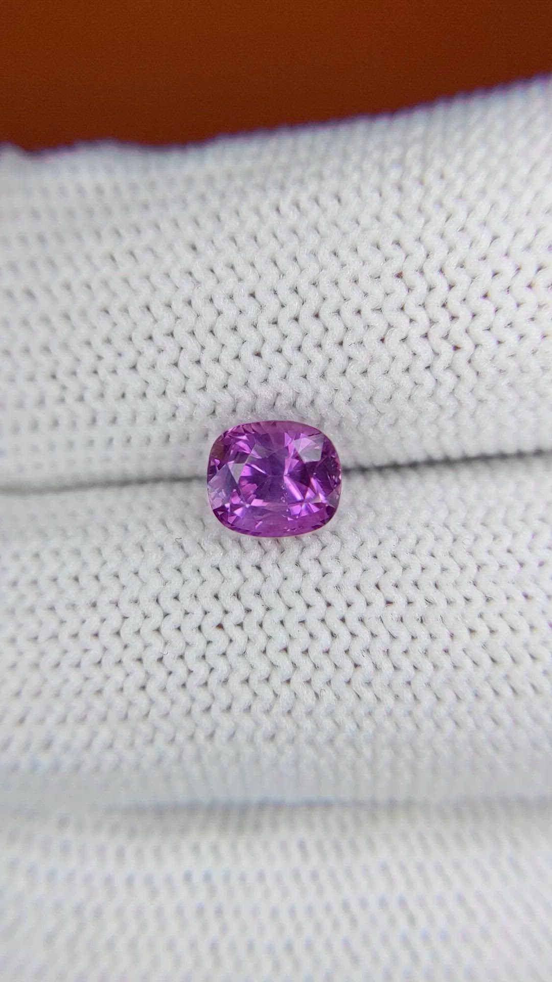 1.56 Ct. Pinkish Purple Sapphire from Ceylon (Sri Lanka) Size Video