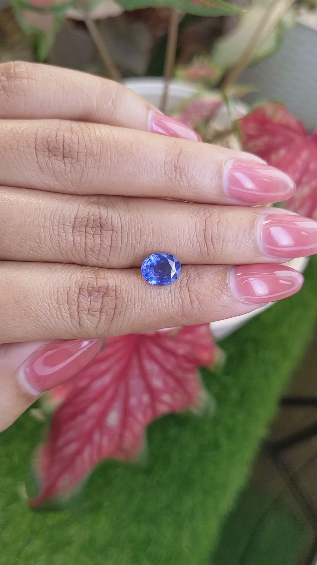 2.04 Ct. Blue Sapphire from Ceylon (Sri Lanka) Size Video