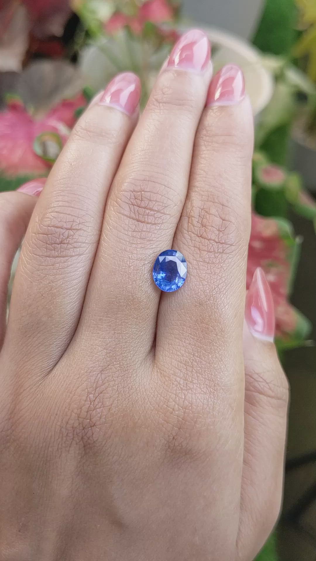 2.04 Ct. Blue Sapphire from Ceylon (Sri Lanka) Size Video