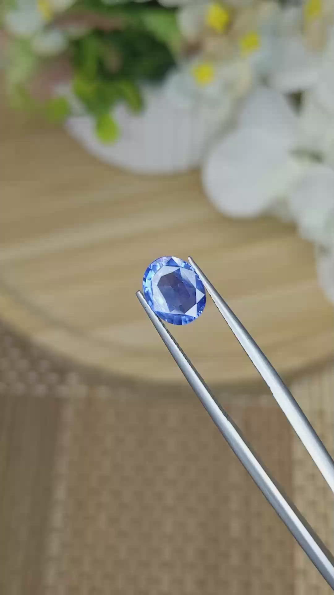 2.04 Ct. Blue Sapphire from Ceylon (Sri Lanka) Size Video
