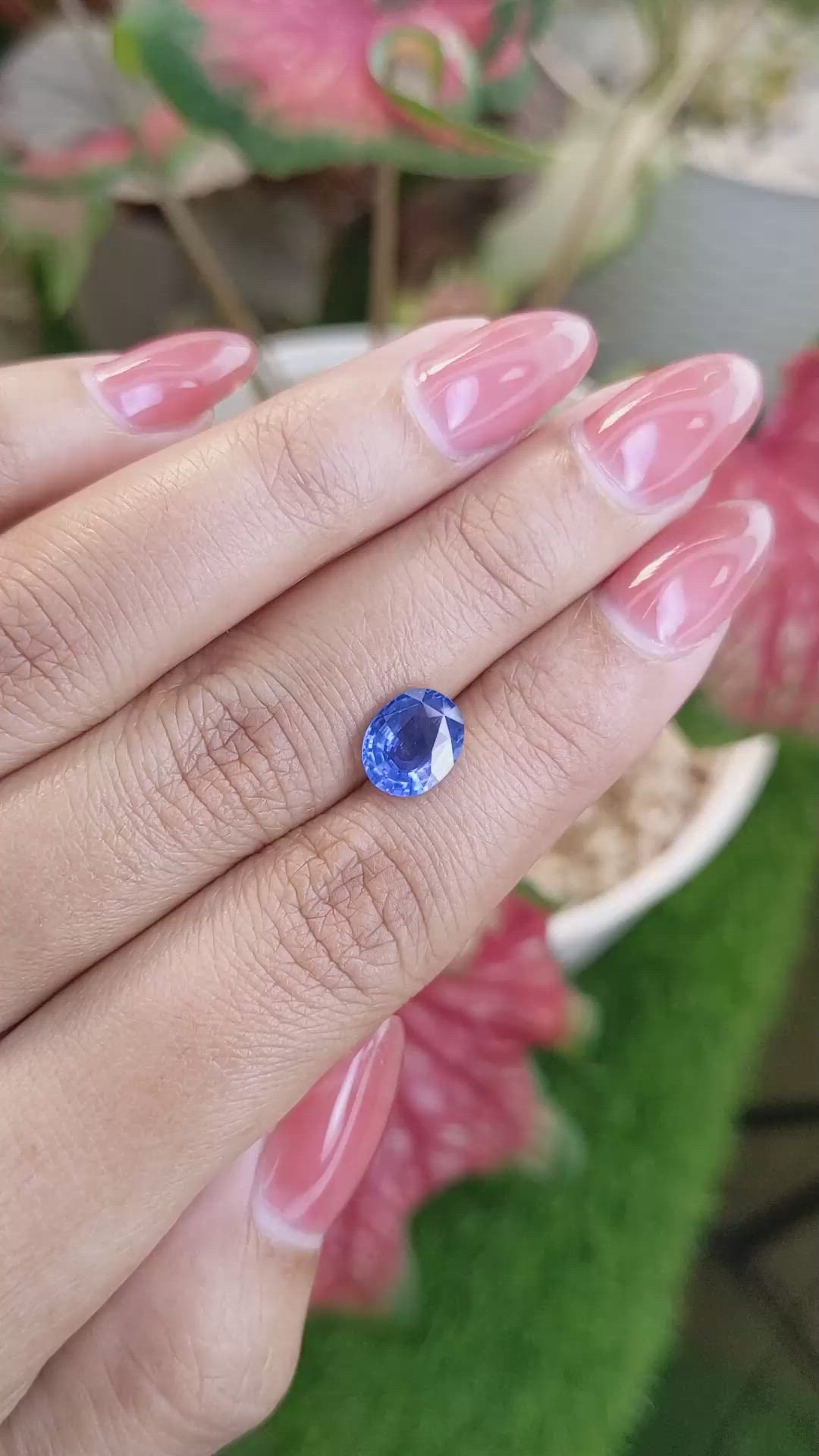 2.04 Ct. Blue Sapphire from Ceylon (Sri Lanka) Size Video