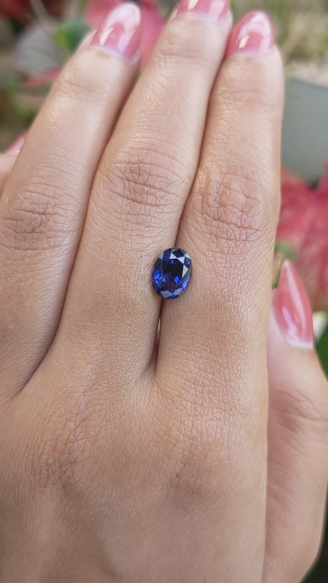 2.11 Ct. Blue Sapphire from Ceylon (Sri Lanka) Size Video