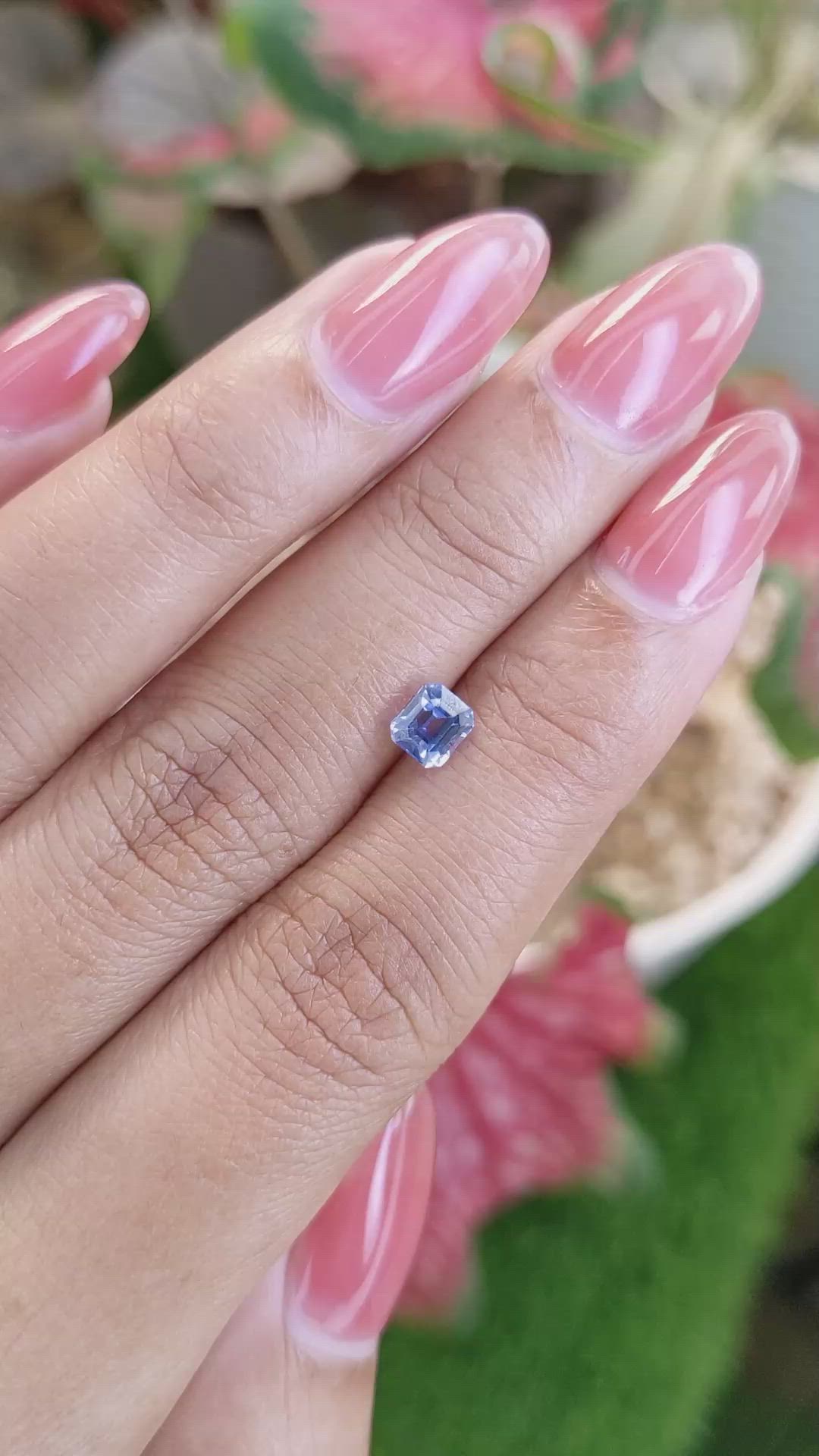 0.93 Ct. Blue Sapphire from Ceylon (Sri Lanka) Size Video