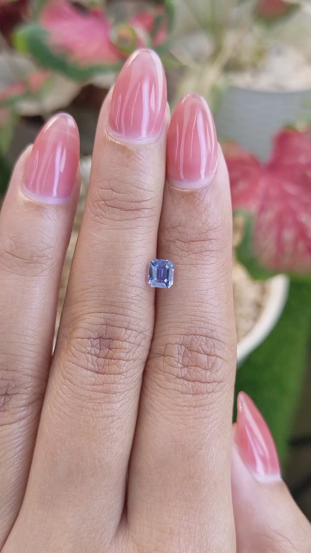 0.93 Ct. Blue Sapphire from Ceylon (Sri Lanka) Size Video