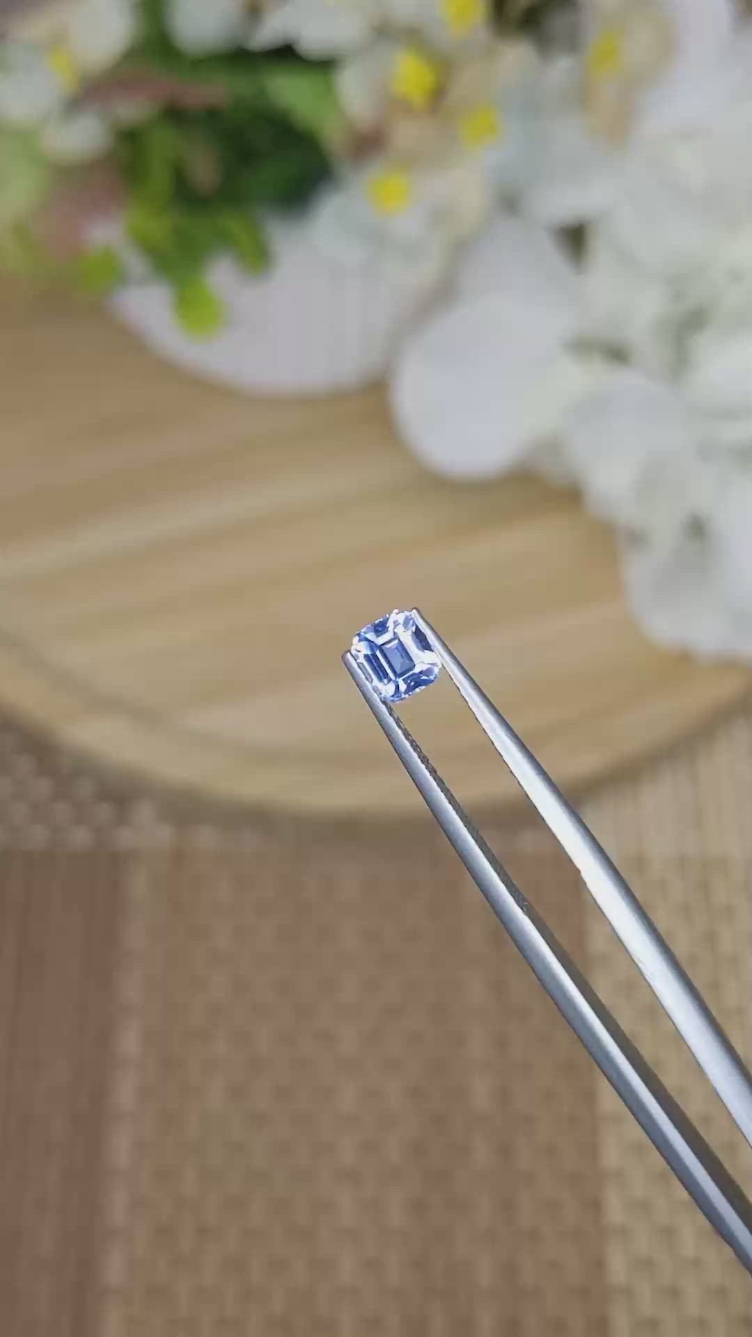0.93 Ct. Blue Sapphire from Ceylon (Sri Lanka) Size Video