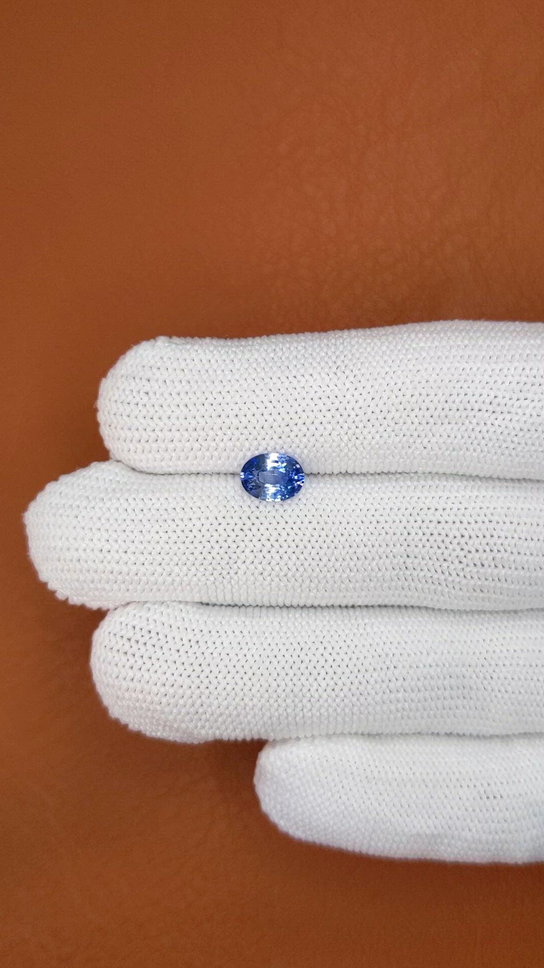 1.17 Ct. Blue Sapphire from Ceylon (Sri Lanka) Size Video