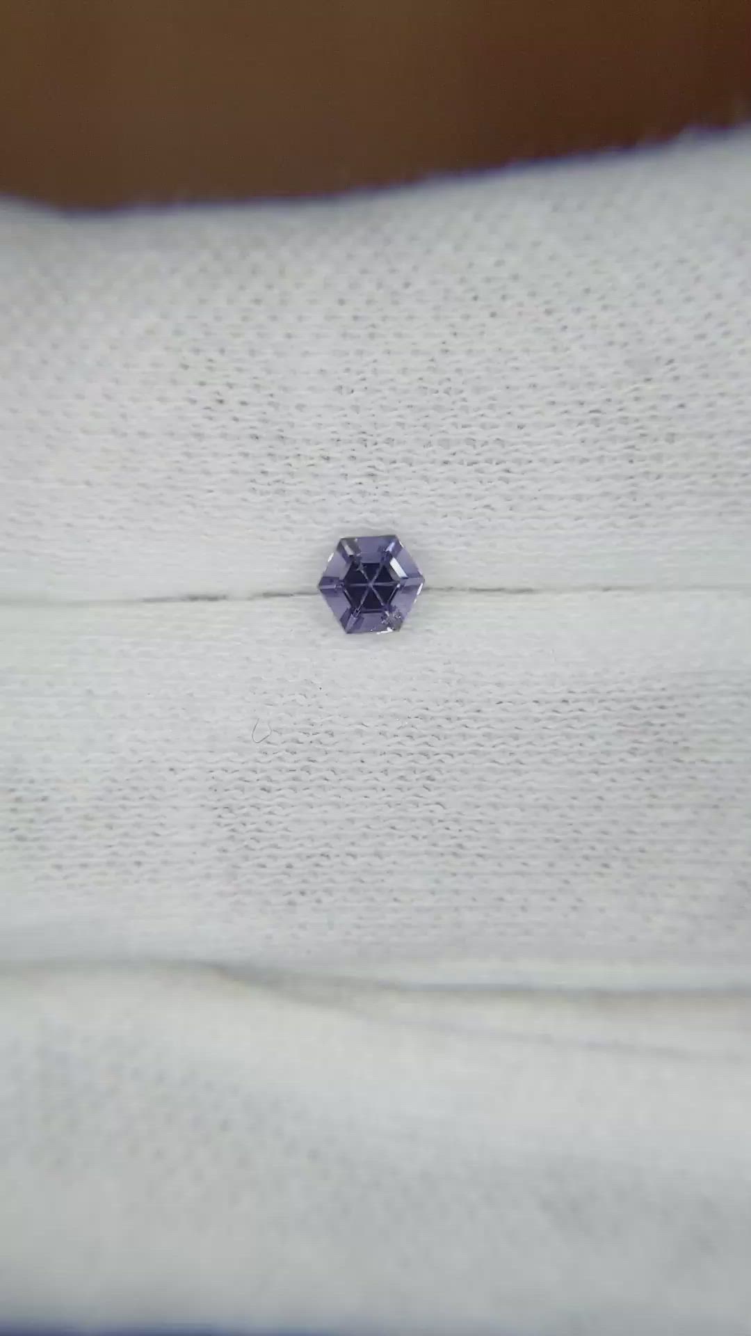 0.31 Ct. Purplish Blue Sapphire from Ceylon (Sri Lanka) Size Video