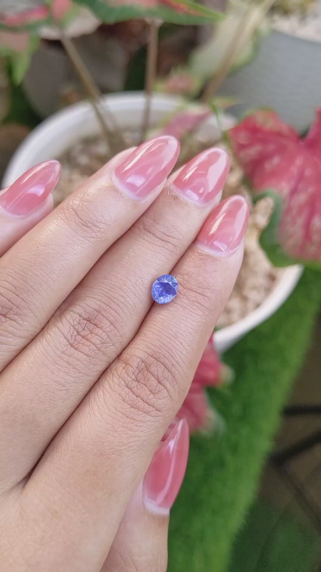 1.22 Ct. Blue Sapphire from Ceylon (Sri Lanka) Size Video