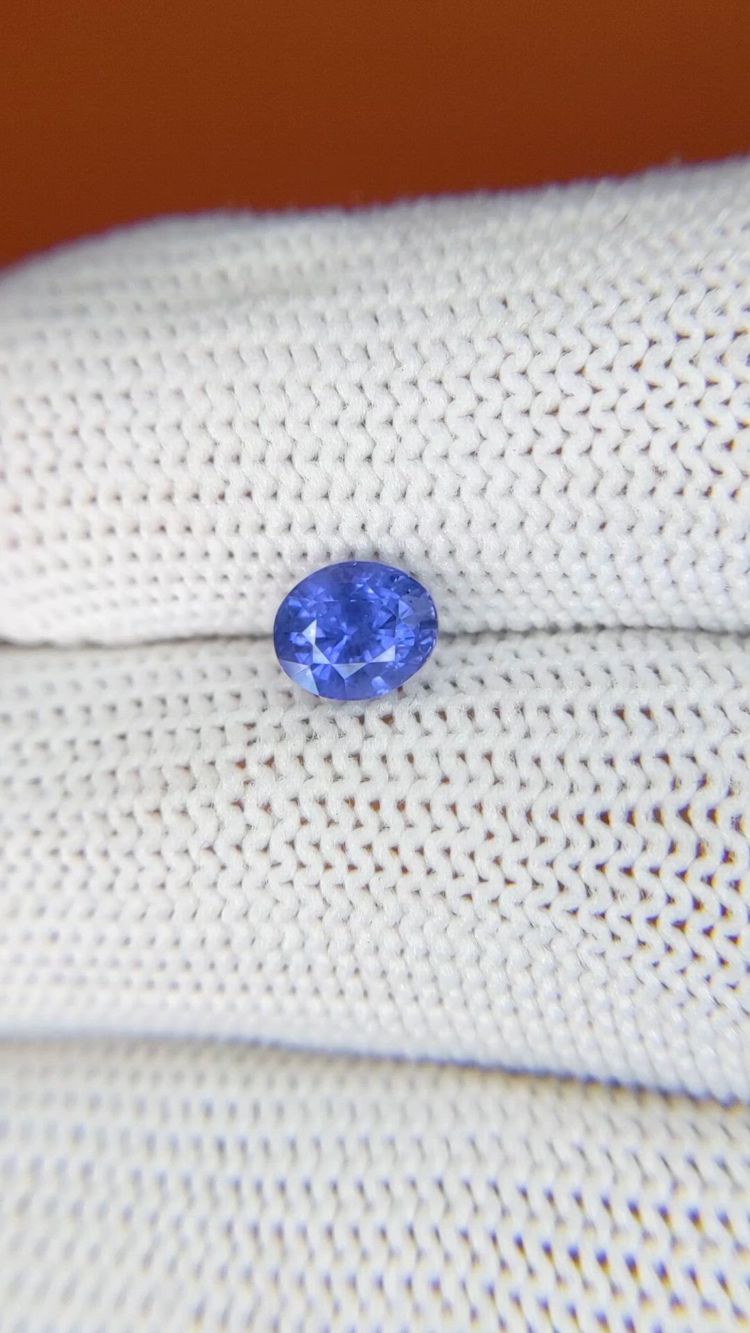1.22 Ct. Blue Sapphire from Ceylon (Sri Lanka) Size Video