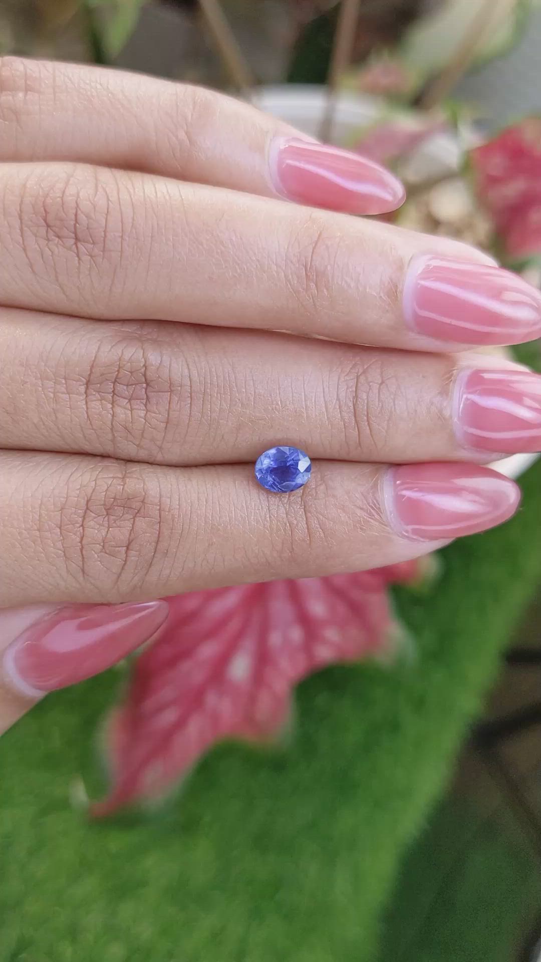 1.22 Ct. Blue Sapphire from Ceylon (Sri Lanka) Size Video