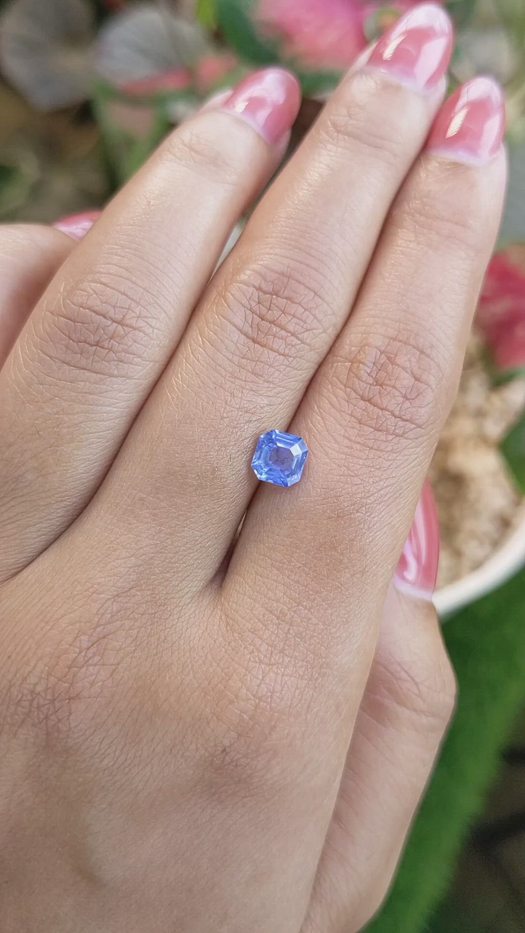 1.30 Ct. Blue Sapphire from Ceylon (Sri Lanka) Size Video