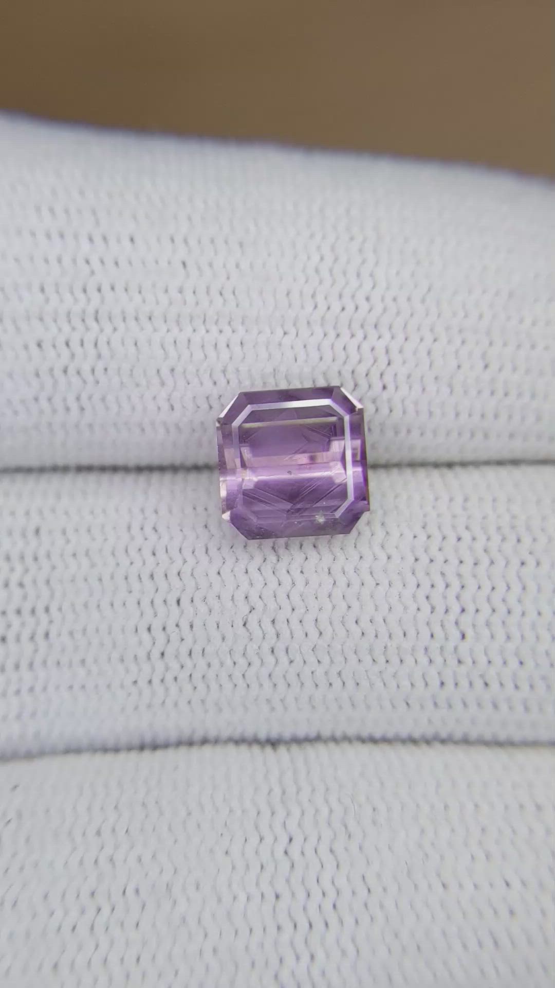 3.22 Ct. Pinkish Purple Sapphire from Montana Size Video