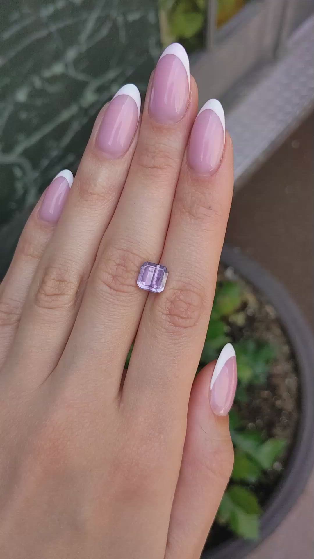 3.22 Ct. Pinkish Purple Sapphire from Montana Size Video