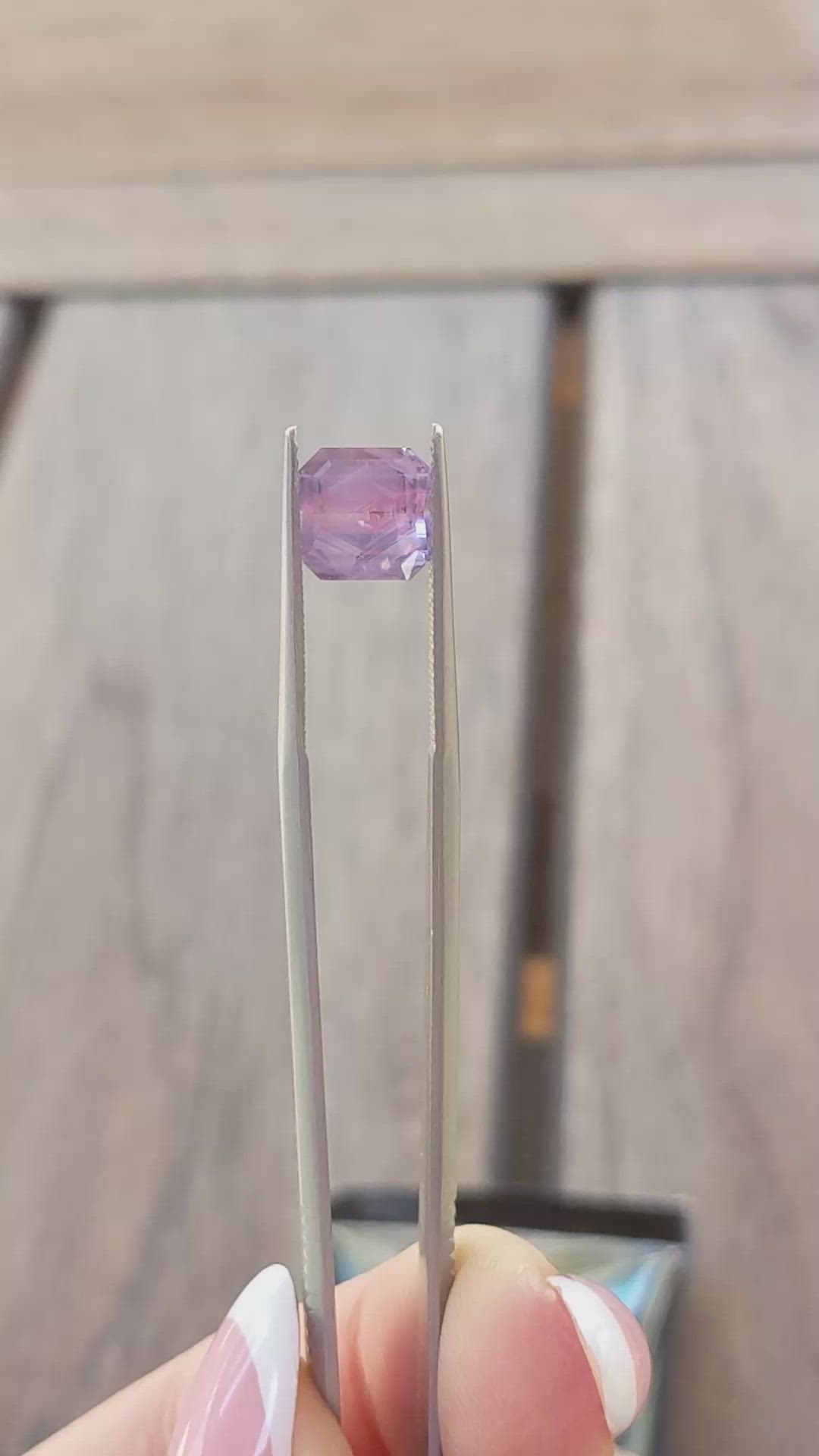 3.22 Ct. Pinkish Purple Sapphire from Montana Size Video